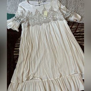 Cream Dress- Medium- NWT